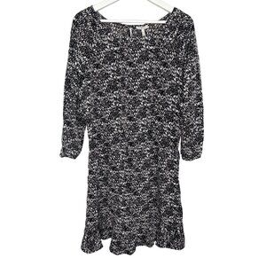 Joie Long Sleeve Black White Dress Women’s Large Boho Cottagecore Casual